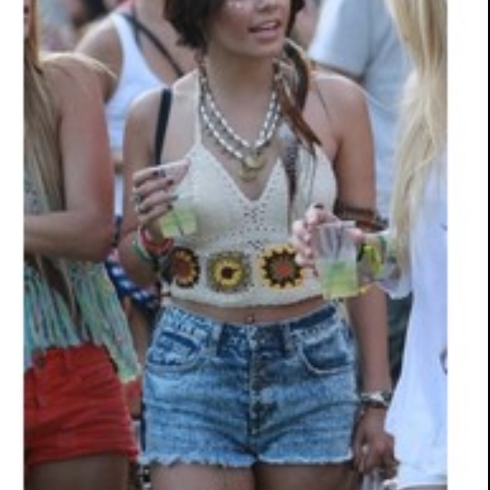 Wildfox high waist acid wash shorts